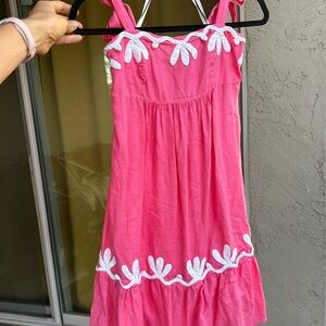 Vintage Lily Pulitzer Embroidered Linen Summer Dress